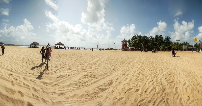 sand, beach, water, trip, cloud - sky, holiday, walking, vacations, india, people, windy, sunlight, coconut, mangalore, sea, malpe, tree, travel destinations