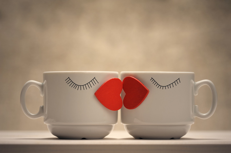 Kiss, Coffee Mugs, Lips, 4K, 4K, Love Hearts