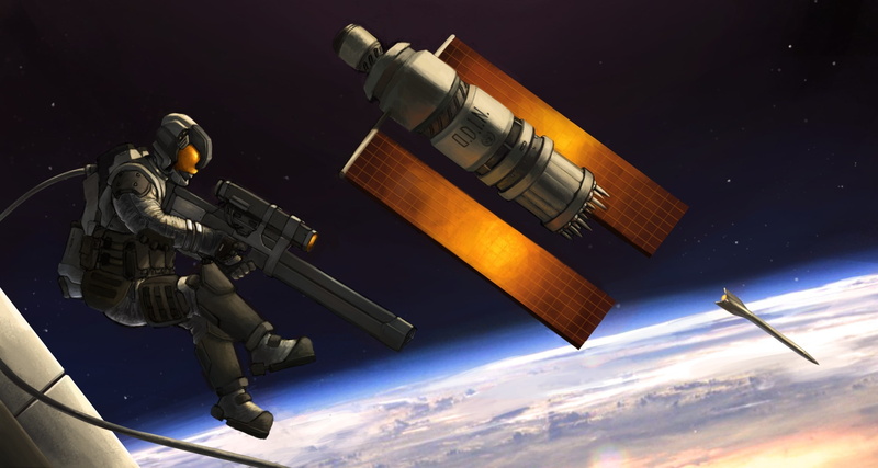 1080P, space, weapons, art, O. D. I. N., astronaut, satellite