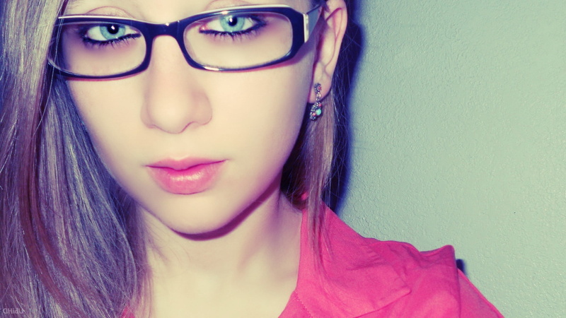 brunette amateur glasses overexposed women, 1080P
