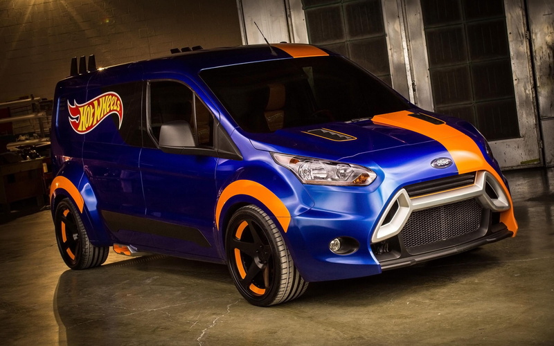 2014, orange, wheels, connect, hot, minivan, ford, blue, cars, transit, 2K