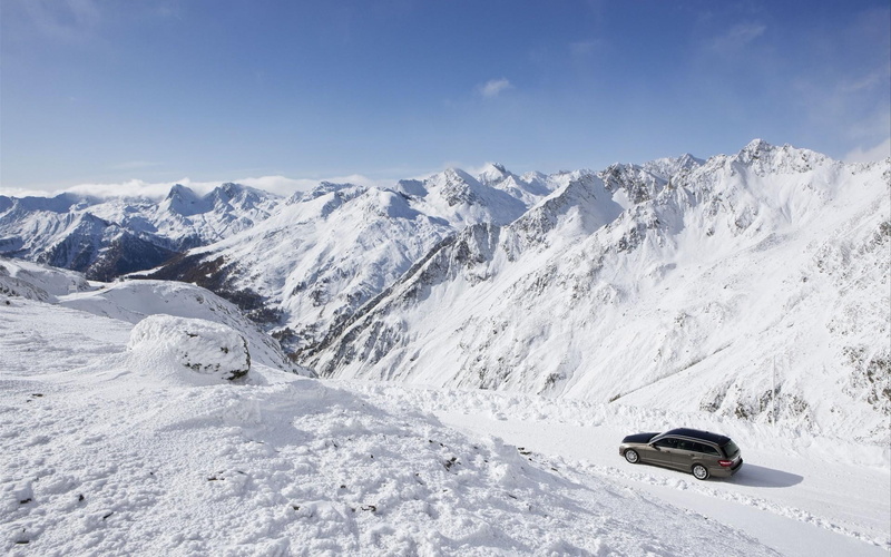 mountains, nature, winter, cold, mountain, 1920x1200, grey, snow, 1080P, lost, minivan