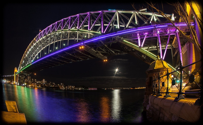monuments, sydney, tasmania, opera, australie, towers, ray, building, light, architecture, australia, sea, tower, 720P, panorama, panoramic, night, hotel