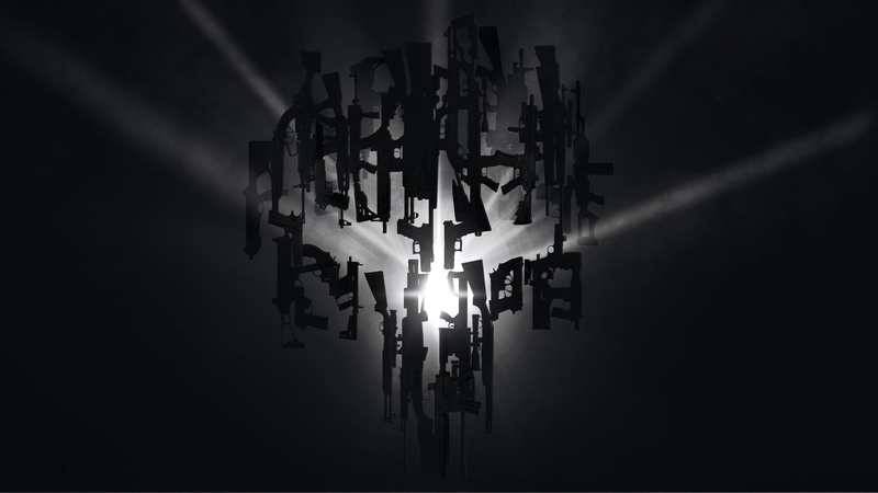 concept art, The Punisher, dark, skull, Netflix, minimalism, 4K
