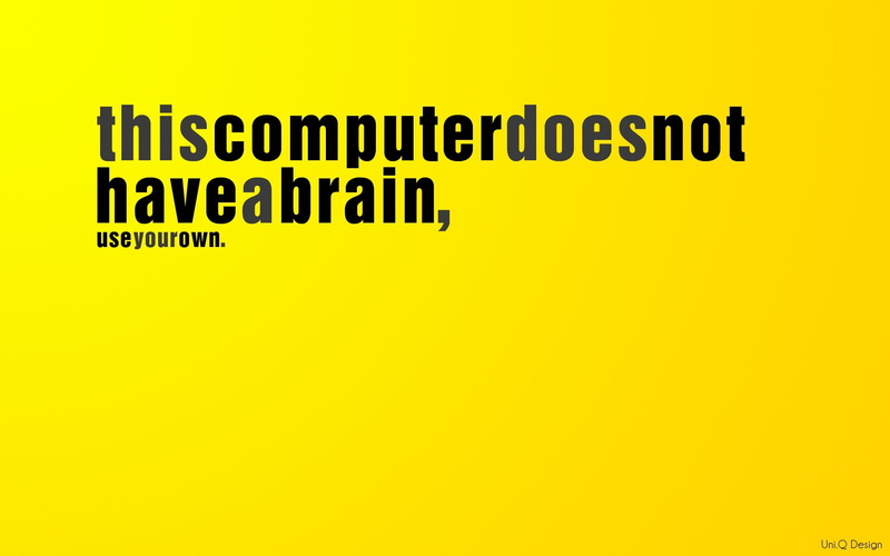 entertainment, Computers, different, funny, text, hd, x, art, brain, think, 1080P, Yellow, uniq