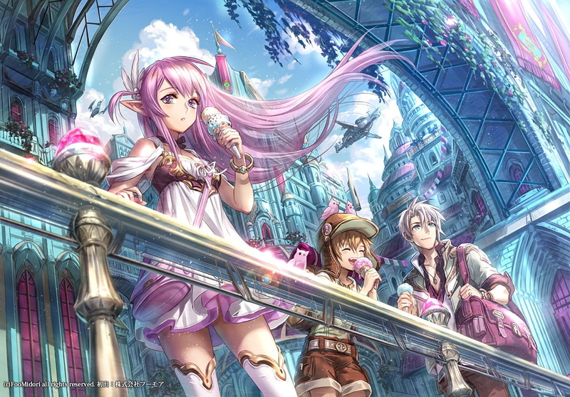 720P, artist, musician, statue, sculpture, women, anime, architecture, art and craft, pink hair, ice cream, creativity, human representation, city, music