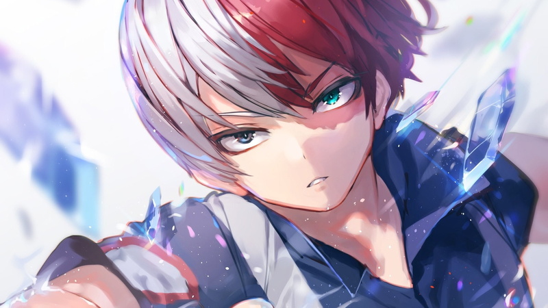 Boy, 1080P, Red Hair, White Hair, Shouto Todoroki, My Hero Academia, Heterochromia, Boku no Hero Academia, Anime, Ice