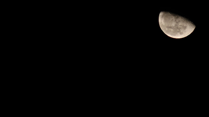 idyllic, Moon, space, dark, 1080P, low angle view, black background, night, sky, planetary moon, astrology, minimalism, tranquility, beauty in nature