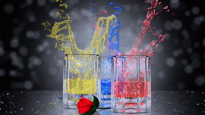 bubble, 1080P, art, food, glass, water, ball, drink, color, liquid, yellow, gold