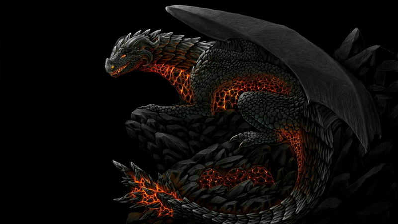 dragon, cut out, textile, vertebrate, 1080P, clothing, no people, fictional character, darkness, representation, black background, creativity, close-up