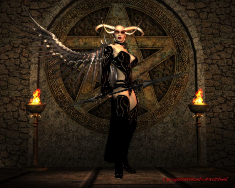 Vampire, Demon, Dark, Wings, character, 720P, black, Weapon, Angel, female, game