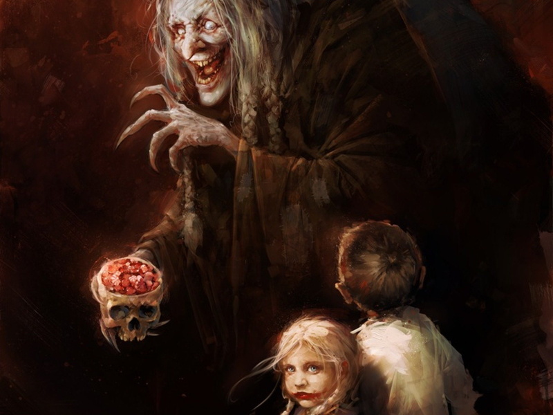 skull, fairy, tale, candy, horror, 1080P, witch
