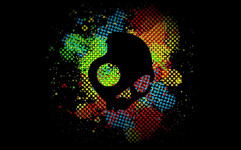 indoors, skull, 4K, art, technology, silhouette, studio shot, adult, logo, portrait, illuminated, candy, illust, night, one person, human body part, pattern