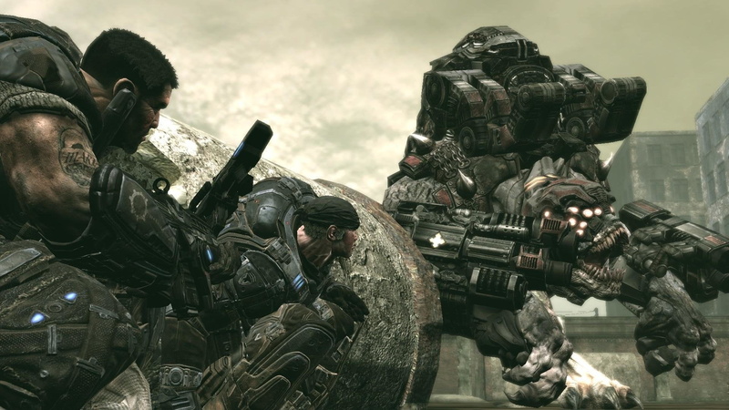 machine gun, fictional, aggression, 1080P, weapon, military uniform, clothing, uniform, war, Gears Of War, headwear, conflict, government, protection