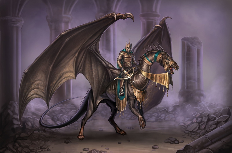1080P, Art, Knight, N-iX Art Production Studio, Magic Riders, Monster, Illustrations, Dragon, by N-iX Art Production Studio, Creatures, Fiction, Characters