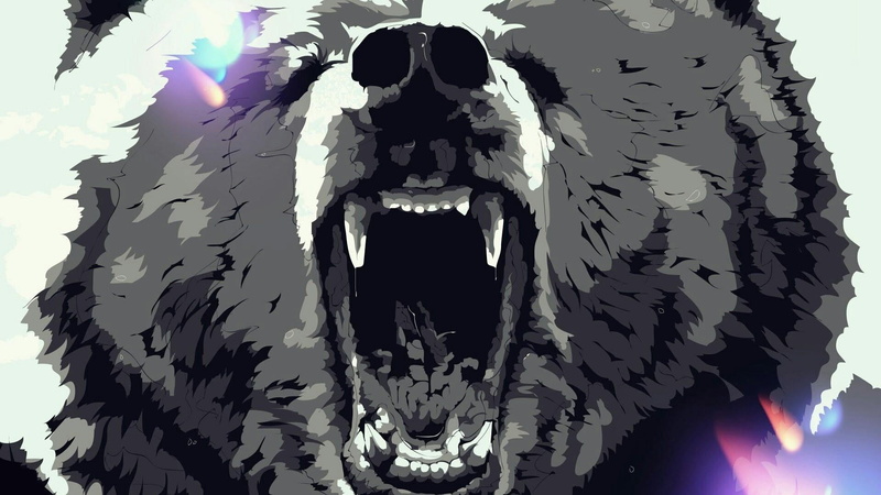 craft, mythical creature, bear, art and craft, illustration, animal, illuminated, 1080P, creativity, graphics, no people, animal representation, celebration