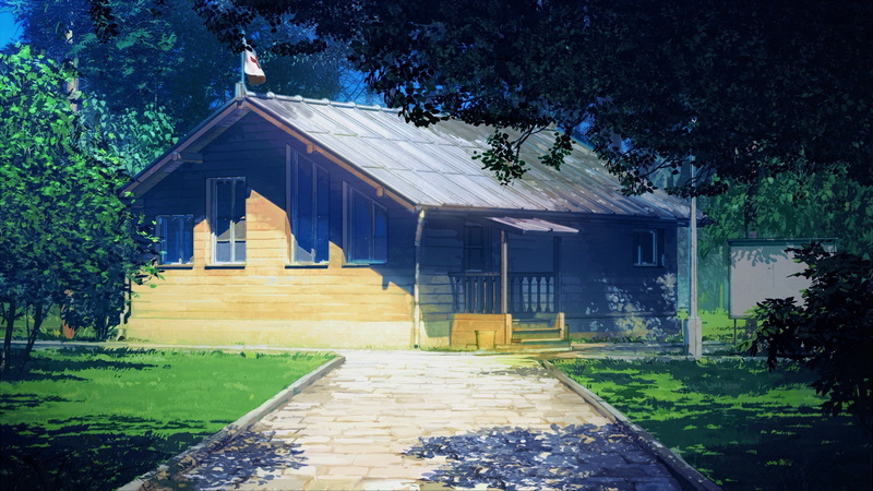 path, cottage, 1080P, sunlight, trees, ArseniXC