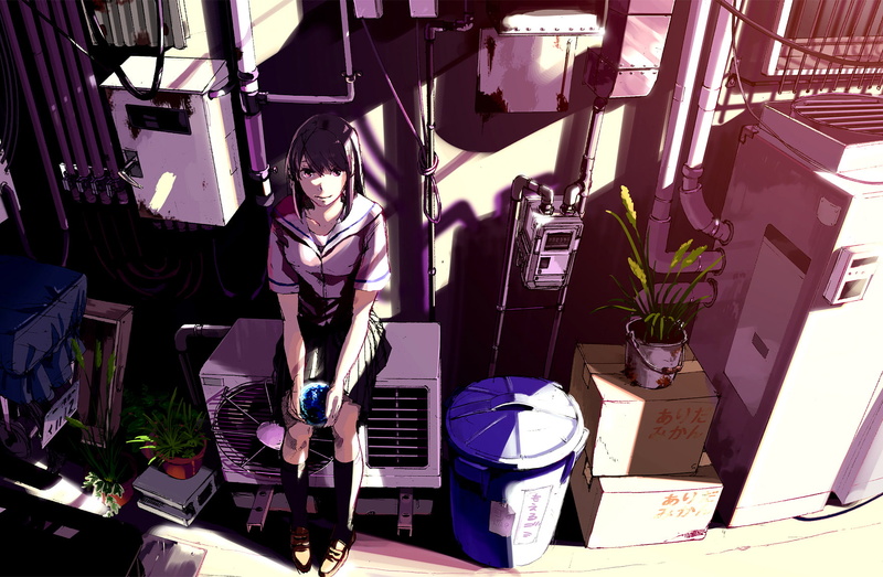 720P, earth, kurono kuro, seifuku, original