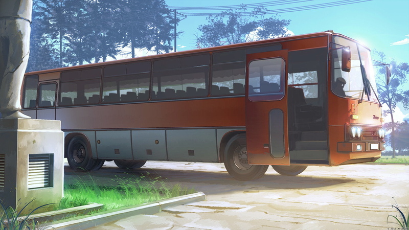 road, Everlasting Summer, bus, Summer camp, wire, 1080P