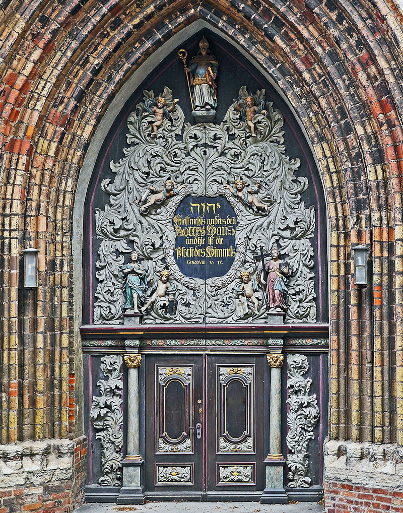 history, craft, city church, human representation, nikolai church, stralsund, cathedral, baltic brick gothic, carving, representation, architecture, built structure