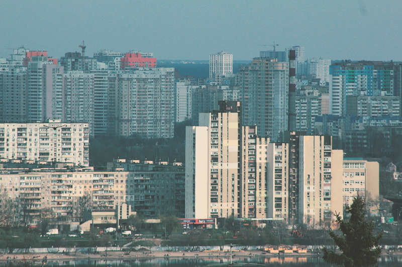 residential district, kiev, building exterior, skyscraper, building, day, urban skyline, outdoors, cityscape, landscape, apartment, office building exterior