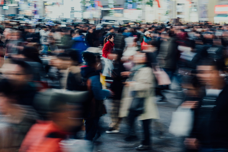apparel, group of people, walking, men, pedestrian, denim, street, person, 5K, people, blue, red, city, transportation, clothing, road, real people, text