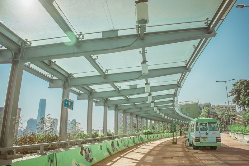 travel, bus, vehicle, nature, human, land vehicle, building, bridge - man made structure, white, no people, architecture, road, urban, train track, connection