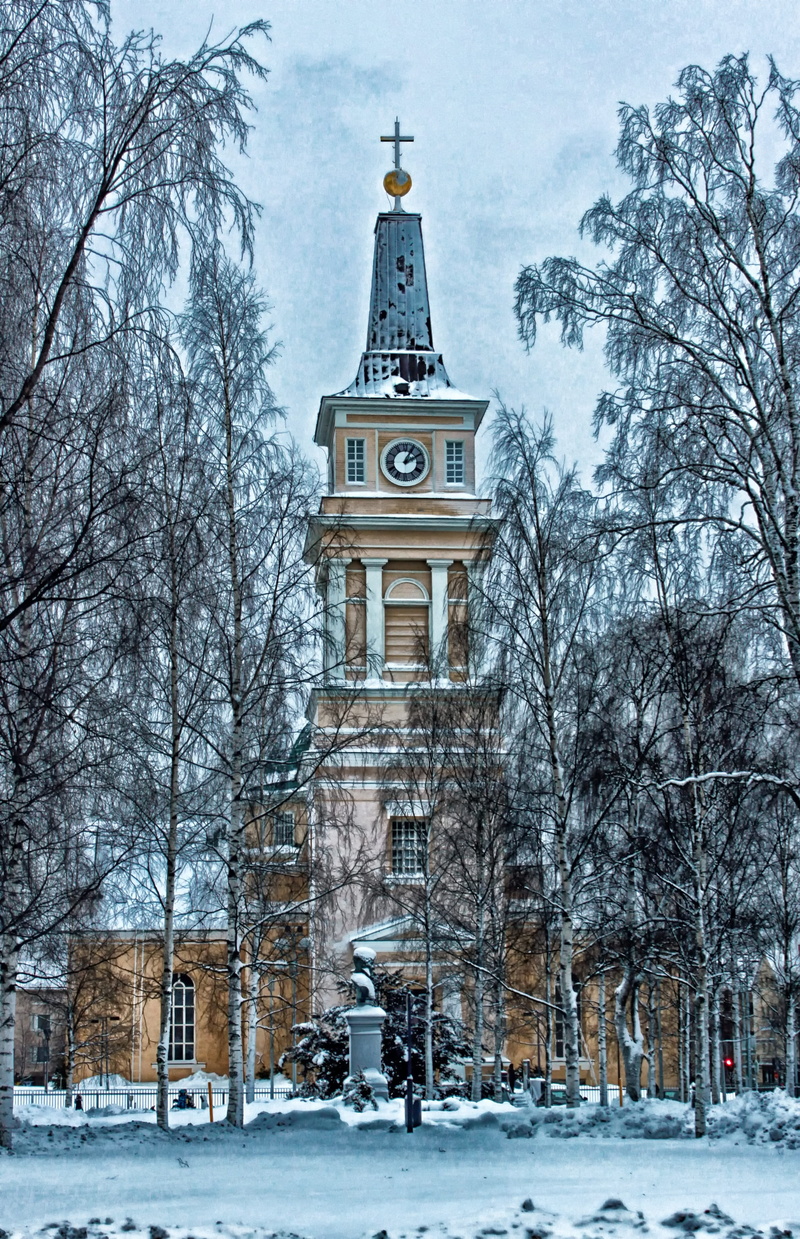 tree, outside, tower, weather, winter, nature, cathedral, religion, city, scenic, clouds, landscape, snow, hdr, bare tree, Cathedral, place of worship