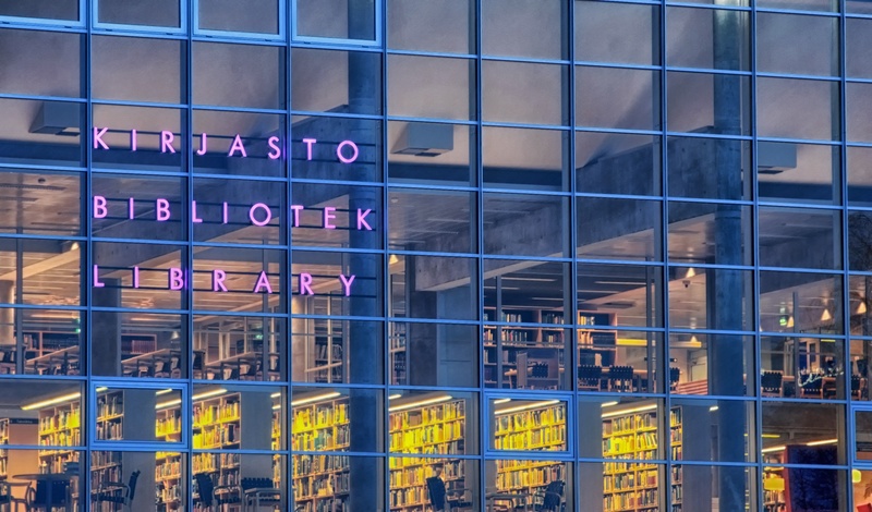 modern, city, building exterior, western script, holdings, windows, oulu, sign, office, communication, hdr, city library, bibliotek, architecture, office building exterior