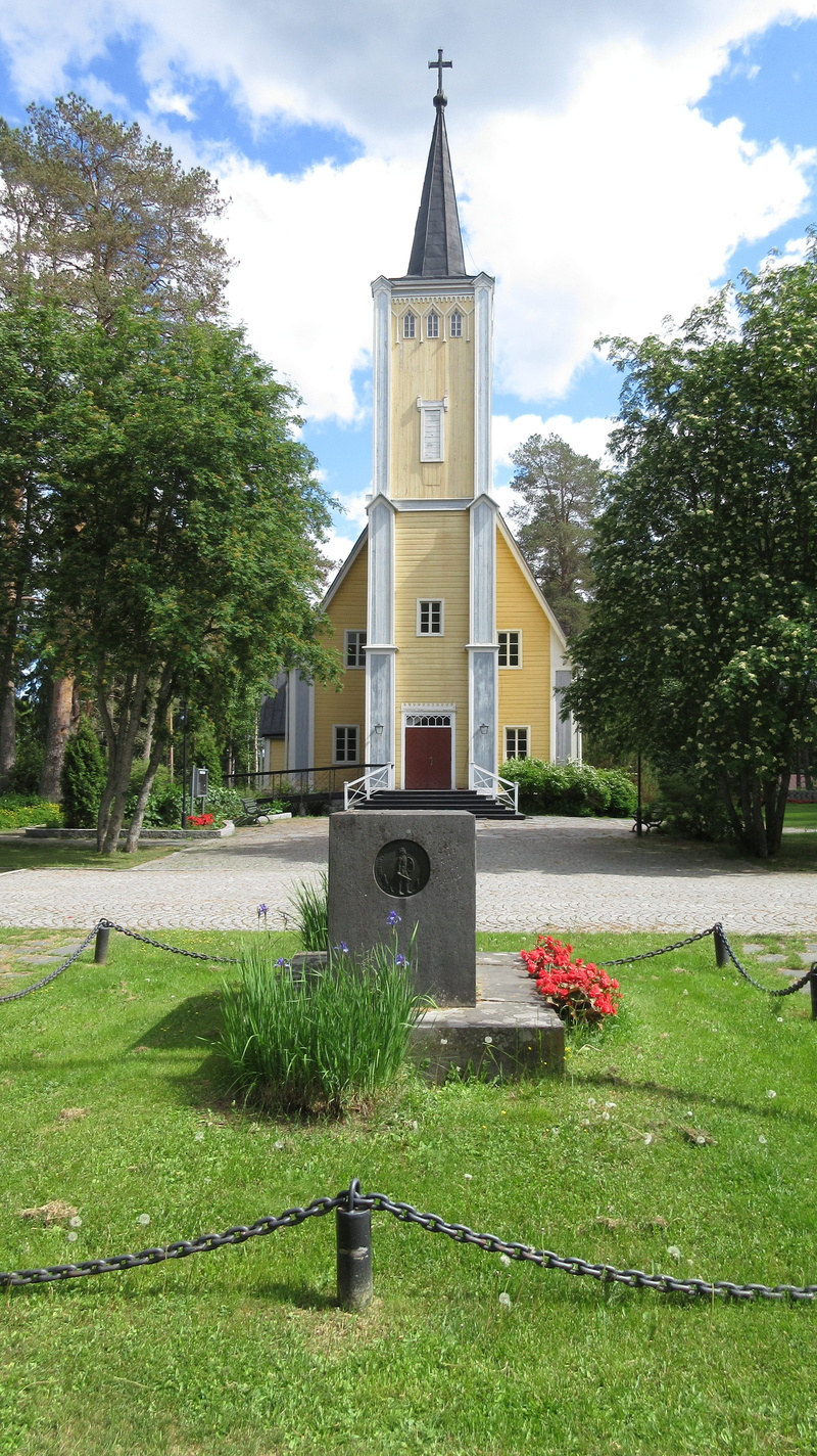 Church, 5K, sunlight, building, day, green color, tower, no people, religion, building exterior, spire, place of worship, Pond, architecture, Muhos, year of manufacture