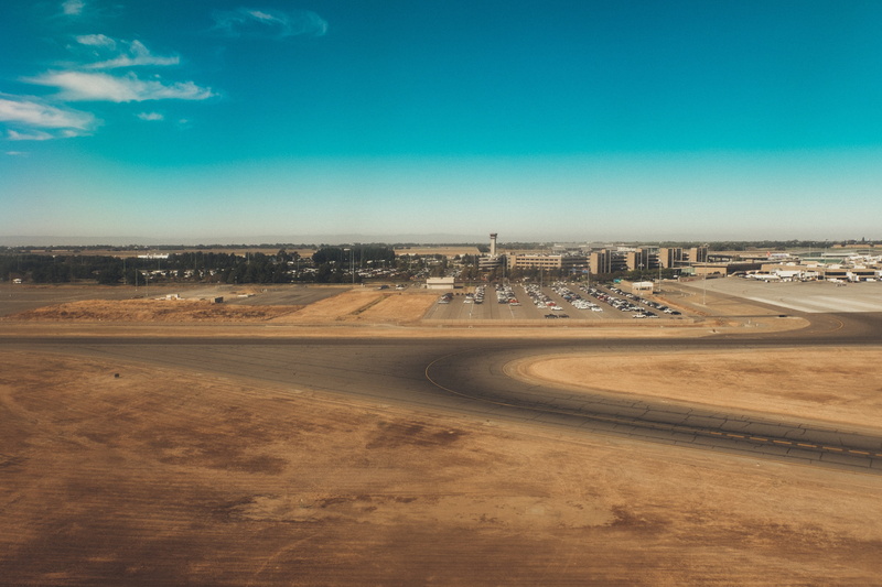 highway, environment, airport, transportation, 4K, city, sky, no people, outdoors, cars, construction industry, day, road, blue, high angle view, sunshine