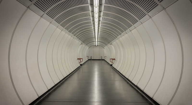 Future, building, Underground, corridor, transport, City, footpath, 1080P, Tube, direction, indoors, arch, Artistic, vienna, the way forward, architecture