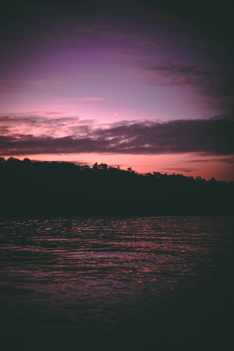 waterfront, dawn, reflection, silhouette, red sky, no people, hour, golden, tranquil scene, idyllic, tranquility, tree, purple, scenics - nature, beauty in nature