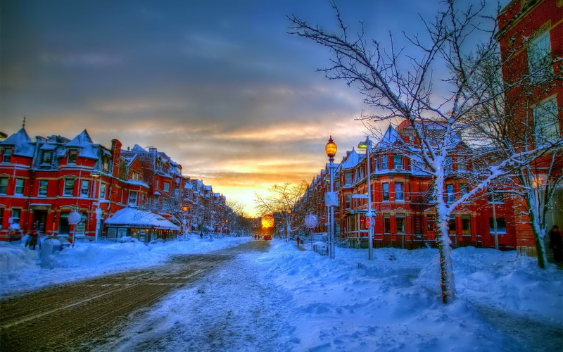 1080P, building, architecture, concrete, cold temperature, nature, city, red, first, landscape, street, no people, transportation, built structure