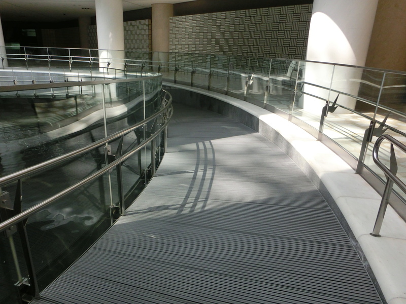 railing, elevated walkway, steps and staircases, station, sunlight, building exterior, connection, kanazawa, direction, bridge, 4K, day, motenashi, nature