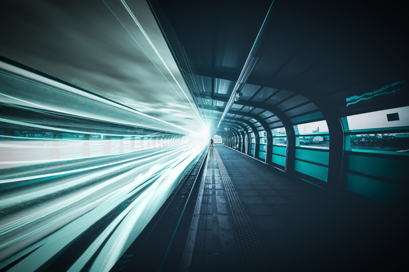 train, tunnel, subway Train, traffic, rail transportation, way, transportation, track, black, futuristic, city, lighting equipment, technology, the way forward