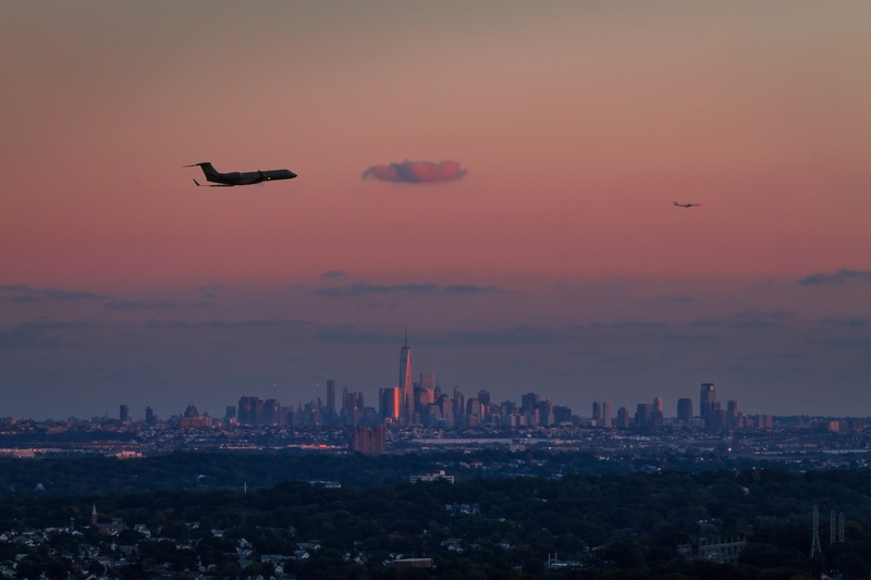 silhouette, panoramic, evening, architecture, skyscraper, cityscape, air, tall - high, cloud, no people, sunset, office building exterior, skyline, dusk