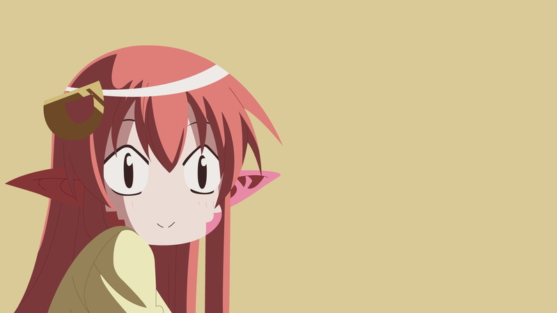 Pointed Ears, Monster Musume, Everyday Life with Monster Girls, Anime, Smile, Miia (Monster Musume), Minimalist, Blush, 1080P, Red Hair, Long Hair