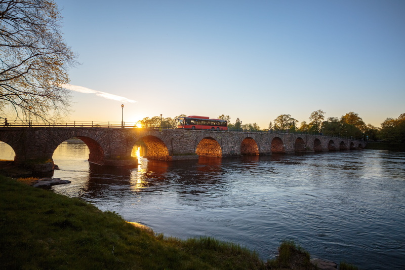 plant, built structure, clear sky, phoenix, architecture, nature, tree, sky, sweden, bro, connection, sunset, 5K, water, stone arch bridge, day, himmel