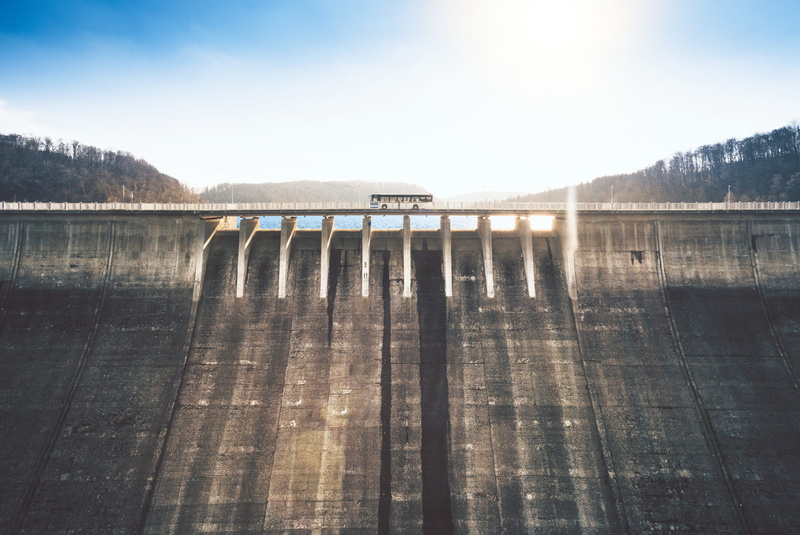 white, fuel and power generation, dam, ocean, gray, beauty in nature, concrete, tree, hydroelectric power, wall, lens flare, scenics - nature, coast, nature