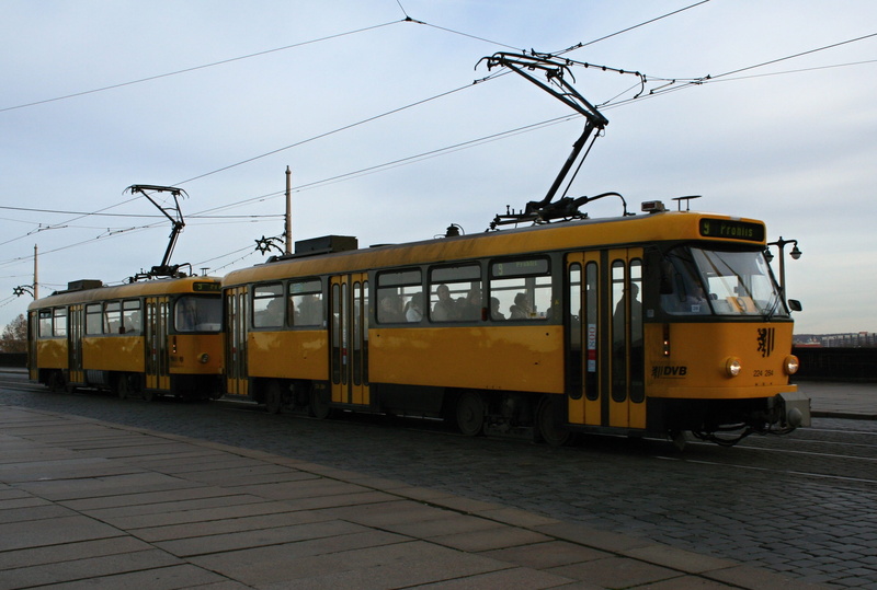 cable car, school bus, public transportation, no people, traffic, architecture, street, sky, europe, tram, seemed, 2K, transport, dresden, land vehicle