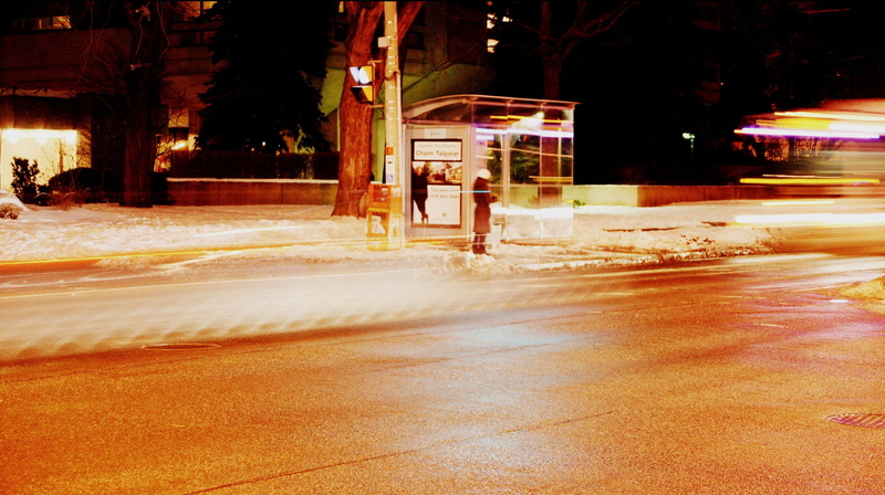 street, Urban, photography, night, bus Stations, 4K, city