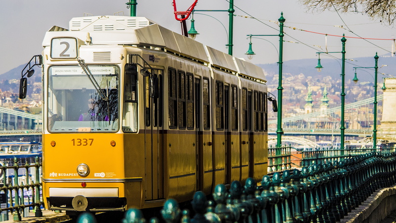 bus, railroad car, window, tram, train, track, nature, land vehicle, rail transportation, hungary, mode of transportation, subway train, yellow, city, 4K