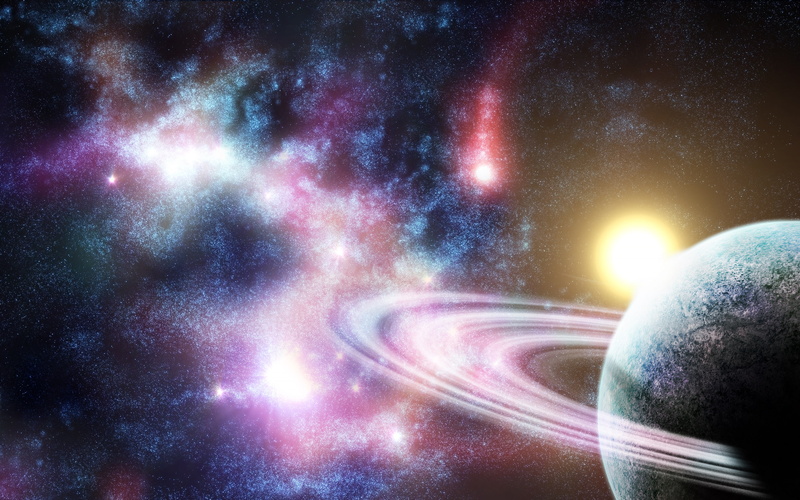 fantasy, no people, purple, light - natural phenomenon, galaxy, bright, multi colored, 4K, digitalillustration, night, black, solarsystem, planet earth