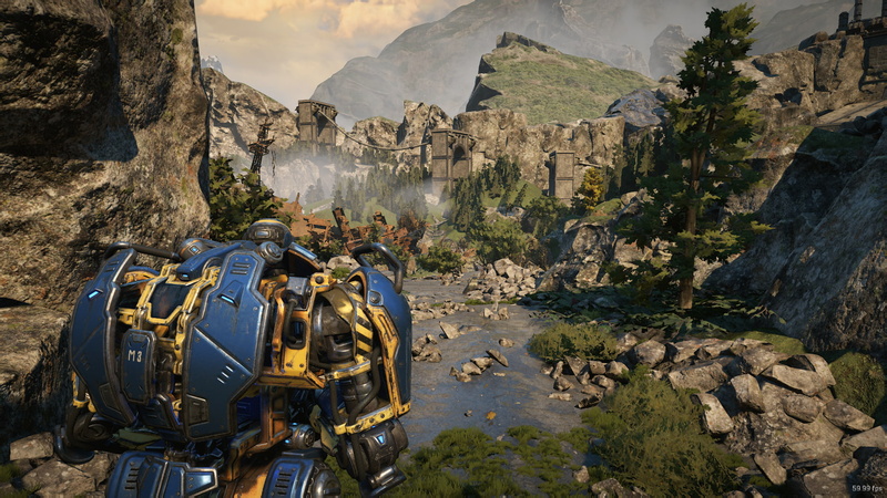 formation, solid, 1080P, nature, physical geography, Gears of War 4, transportation, real people, mountain, non-urban scene, tranquility, Microsoft, mode of transportation