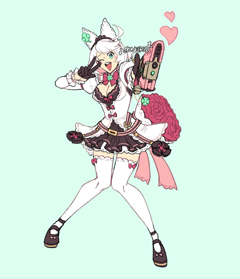 girls with guns, gun, bunny ears, Guilty Gear Xrd, Elphelt Valentine, anime games, anime girls, 1080P, zettai ryouiki, Guilty Gear