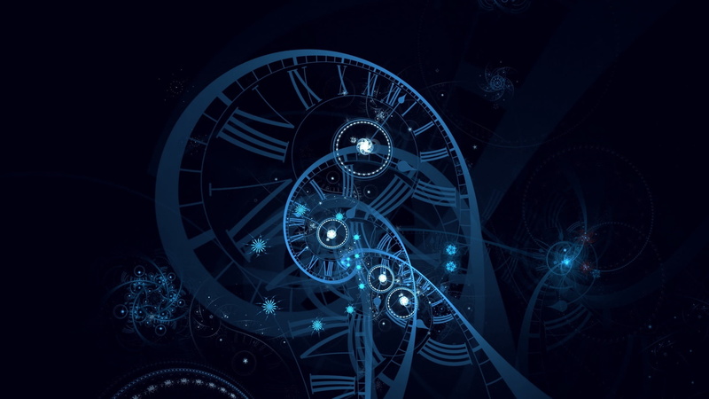 mode of transportation, graphics, clock, wheel, night, geometric shape, light, 1080P, fantasy art, futuristic, mechanism, blue, time, machine part, metal
