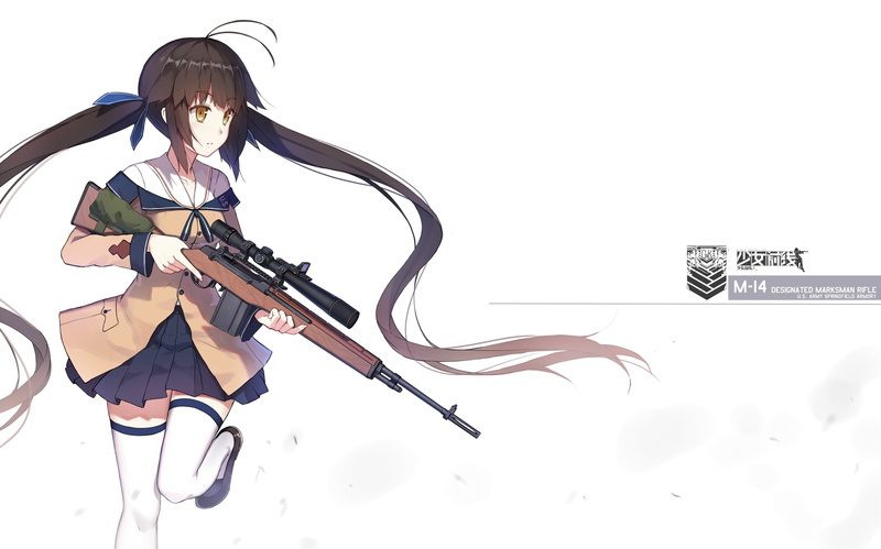 indoors, front view, musical instrument, women, Girls Frontline, school uniform, music, anime girls, arts culture and entertainment, gun, real people, hairstyle
