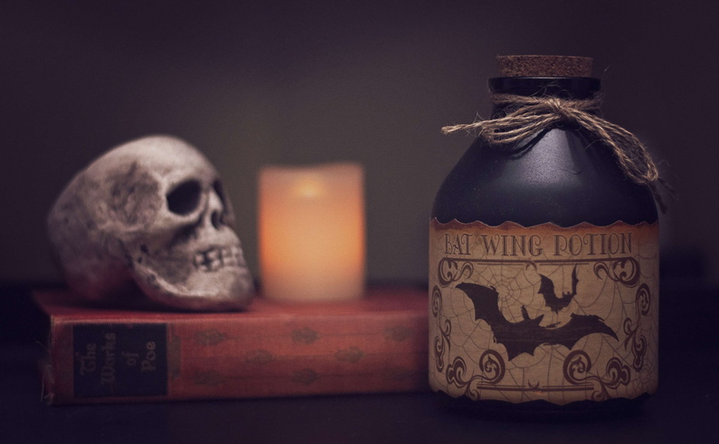 creepy, halloween, old, antique, decoration, ancient, no people, food and drink, blur, fear, two objects, candle, bone, skull, history, human skeleton
