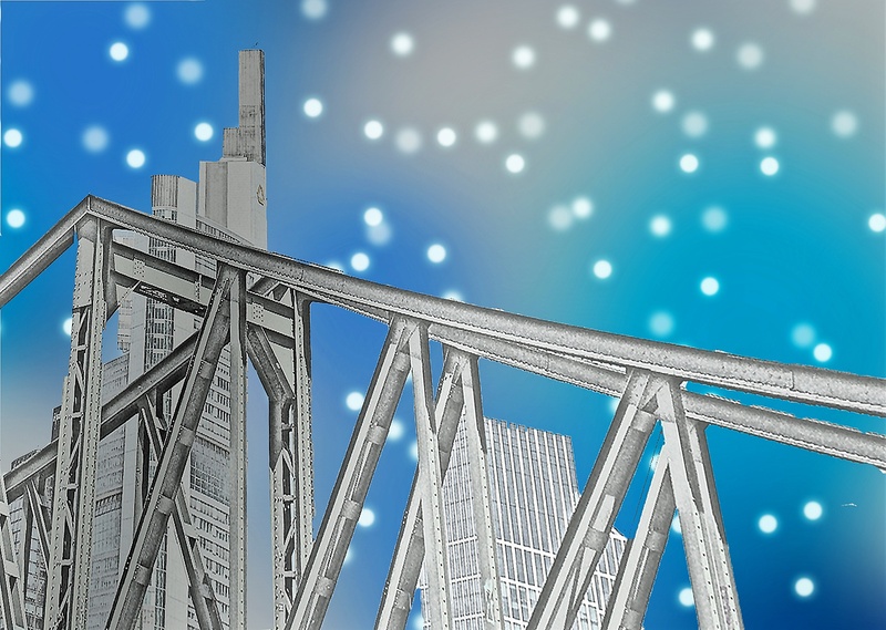 pillar, gland, nature, iron construction, bridge - man made structure, connection, arch, metal frame, building exterior, white color, night, built structure